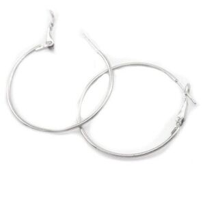 Ellie Vail Laurette Medium Hoop Earrings – Silver